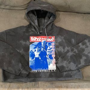 Cropped “boyz in the hood” hoodie